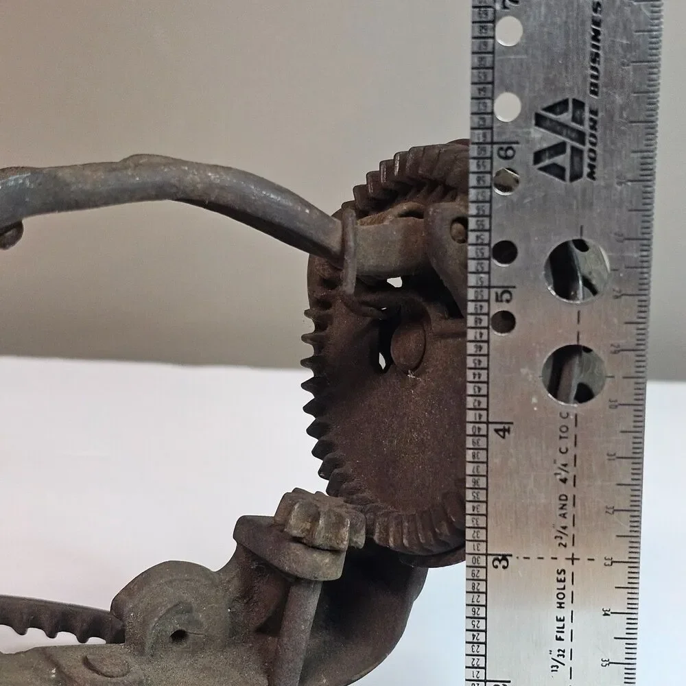 Vtg Cast Iron Apple Peeler Reading Hardware Co '78 PA Keystone Primitive Decor